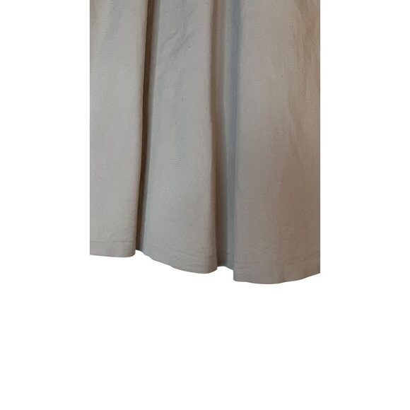 ZARA Size Small Beige Pleated A-Line Skirt S 98% Cotton 2% Elastane - Picture 10 of 13